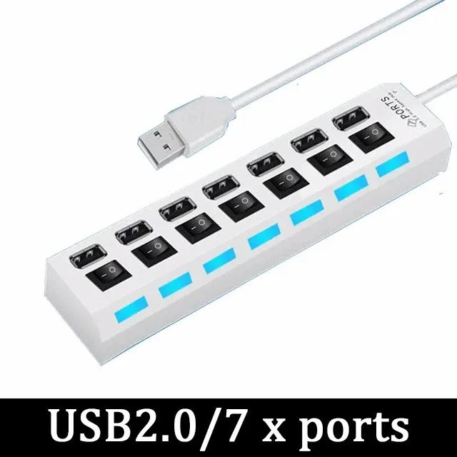 Adaptador para Multiplos USB de 7 e 4 Entradas