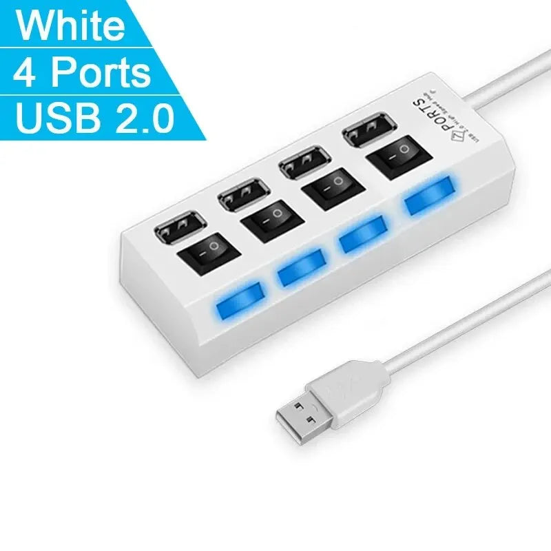 Adaptador para Multiplos USB de 7 e 4 Entradas